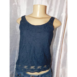 Hollister Women Navy Blue Tank Top Size Xs